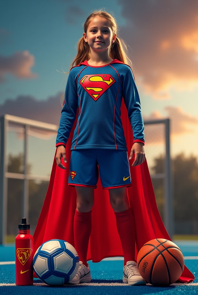 Superman themed sports equipment for girls 