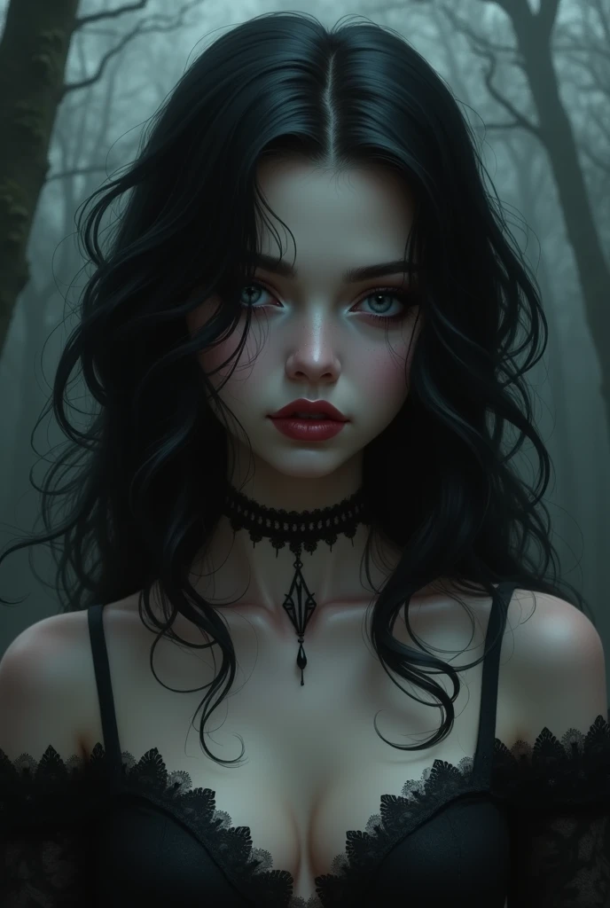 Goth 2d girl pretty 