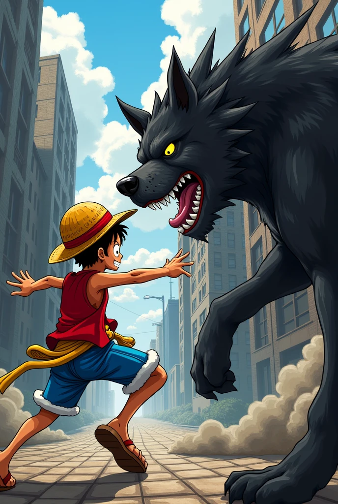 Luffy vs cachorro