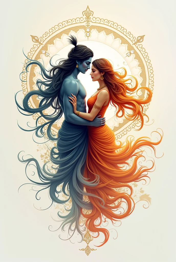 Radha krishna calligraphy wallpaper