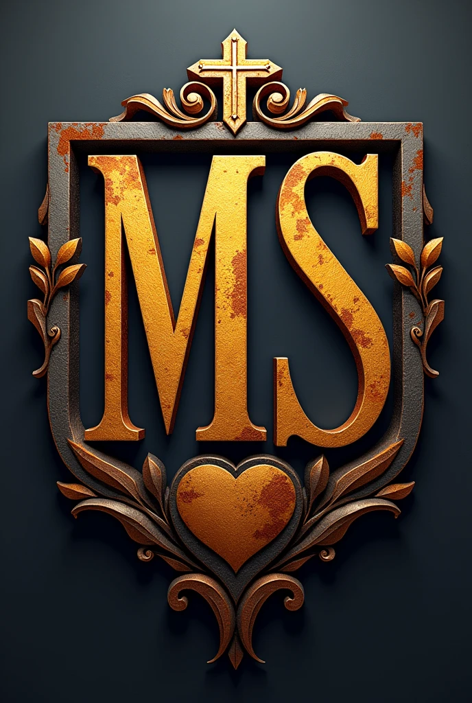 I need you to help me create a logo for a family home.
I want this logo to represent , through small symbols the family union, love, learning, fraternity. I would like the initials to be "My S" I would like it in iron colors 