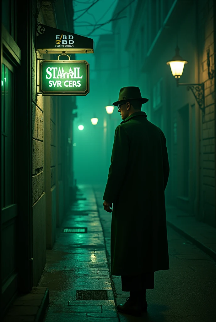 Créé moi un logo en 1er plan version dark urban écrit " Traumatrixe.62 " "CBD" avec des fleurs de cbd 3D dans une ruelle sombre, en arrières plan a droite un homme chapeaux noir lunette de soleil noir smoking vert, en arrières plan gauche un lampadaires qui éclair un CBDshop