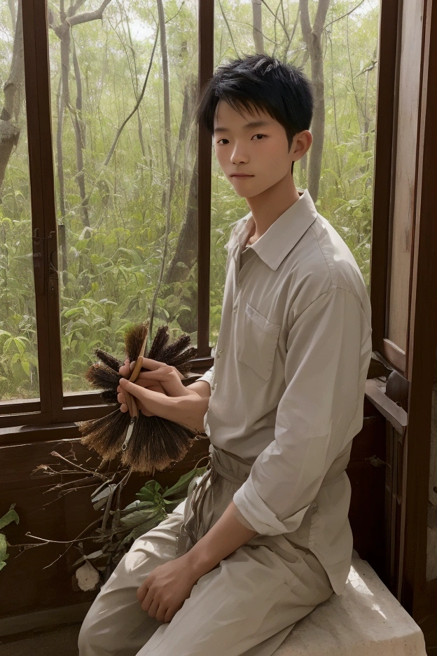 Once upon a time in a certain village, There was a very smart boy named Ma Luong.. Ma Liang's parents died early., he had to live a lonely life alone, go into the forest every day to collect firewood to live. Ma Liang loved to draw but because his family was so poor, he couldn't even buy a brush..
One day while on the way carrying firewood to sell, By chance he passed by the door of a high-ranking official in the village.. He saw an artist painting for the mandarin to see.. I like it, He tried to move closer to the window to look more carefully.. He boldly asked the artist.:
- Dear artist, I liked drawing since I was a child but my family was very poor so we didn't have money to buy pens., can you give me a pen!