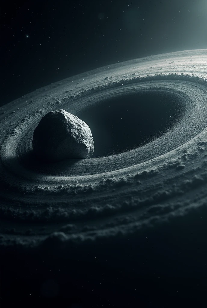 Generate a representative image of a chaotic orbit with a real-life example
