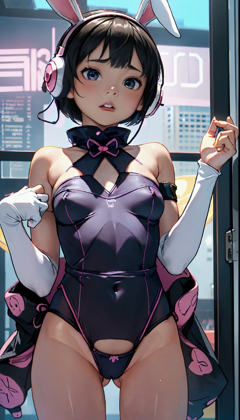 Browsing Caution、{{{Tabletop}}}, {{{Highest quality}}}, {{Very detailed}}, {{非常に繊細でbeautiful}},(Hmph), (Highest quality, , 32K, Tabletop, Hmph:1.2),Primary school students、Cute Girl Pictures,8 Year Old、 Highest quality, Highest quality, Realistic, Unity, 32K Wallpapers, Official Art,(childのような体),(child),(bunny:1.5),{Rabbit costume}、(Torn Costume)、{show}、{show}、(String panties:1.5),(Gorgeous headphones:1.3),(Surprised expression:1.3),(Sweaty skin:1.5),(Boy's corpse),(immature々Shishi Body)、Black Hair,(Very short hair:1.3),,(,(whole body:1.2),{Sexy Body}{barefoot}Sexy Body、(Costume Lift :1.7),(Small high legs:1.3),(),{pubic hairマンコ},、{High leg}、、(Midsummer:1.5),(Angle from below:1.5),(Spread your legs),(Beautiful legs),childishオマンコ、The shape of the genitals is clearly visible、Quite small breasts、Flat Chest、{{bunnyの衣装はシースルーです}},{},{{The genitals are protruding}}、{{Exposed genitals}}、{Costume with visible nipples},,{Nipples visible through clothing},{Pink nipples}、Pointed nipples 、{{Pointed nipples}}、オマンコThe shape of is clear、{Freshマンコ},beautifulオマンコ、、,{{Bold open-legged pose}}、{Vulgar pose}、{{{{オマンコI focus}}}}