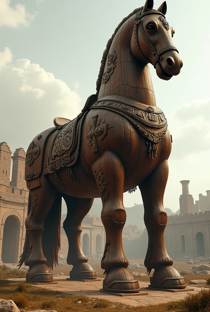 Generate image of a trojan horse