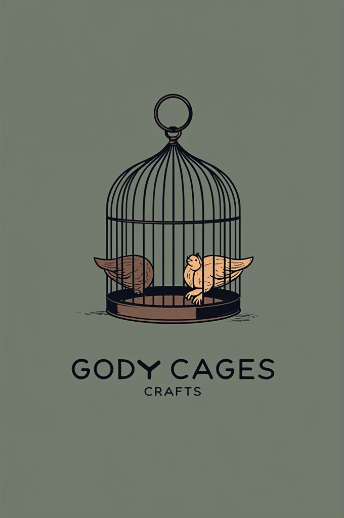 Create a logo written by Godoy Cages Crafts, do something related to the topic, and write everything in Portuguese 