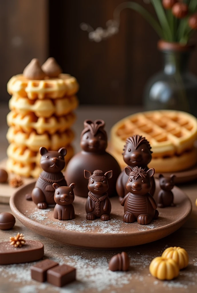 Brand of chocolates with figures and also waffles, that is original and easy to make