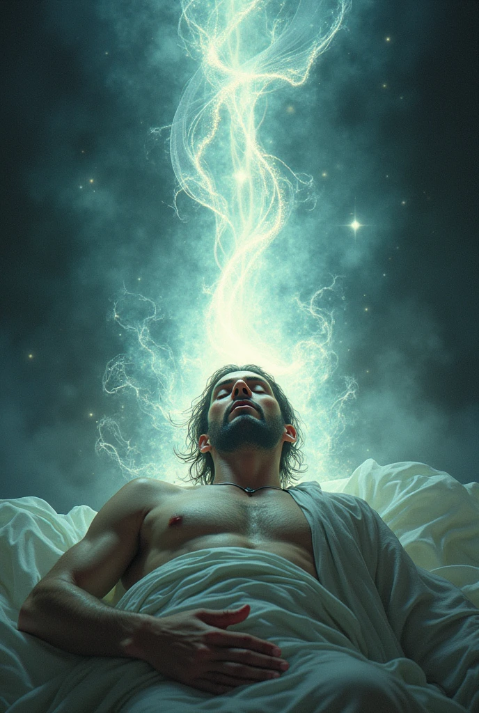 A warrior soul leaving his body