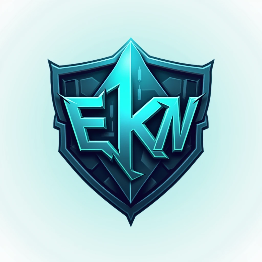 Logo of a clan that has the name EKN and its main color is #00FFFF,