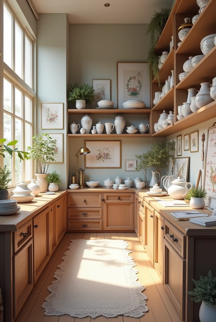 picture of bone china hobby room perspective