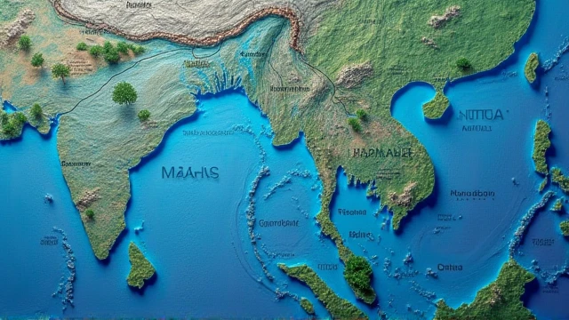 Water on the map of Bangladesh