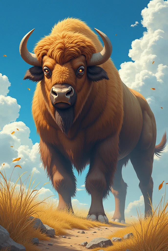 A giant bison that controls time anime version