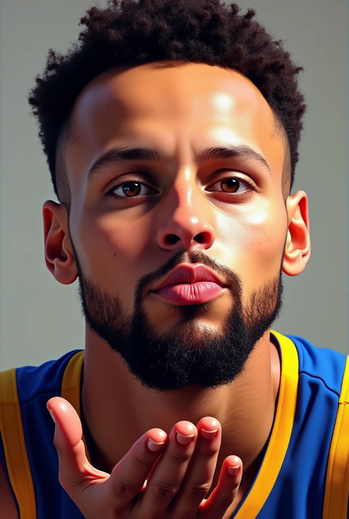 Sthepen curry tirando un beso
