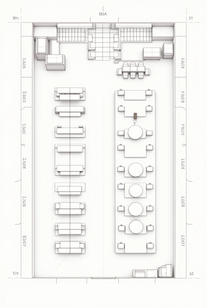 simple diagram of a Cafeteria
for a proposal