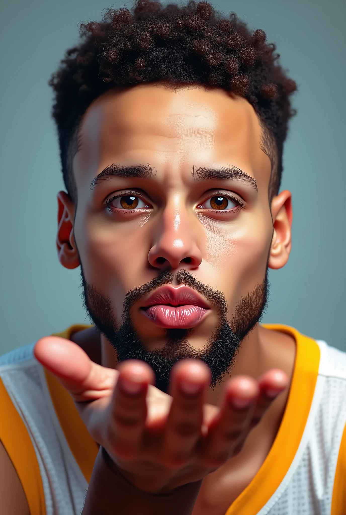 Sthepen curry tirando un beso