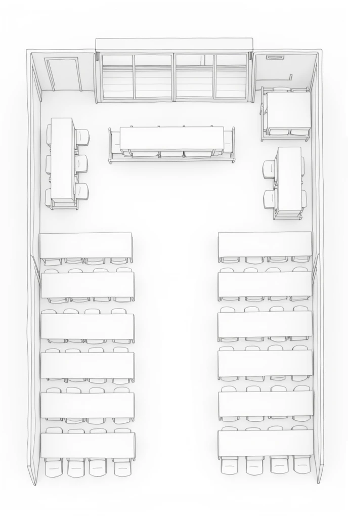 simple diagram of a Cafeteria
for a proposal