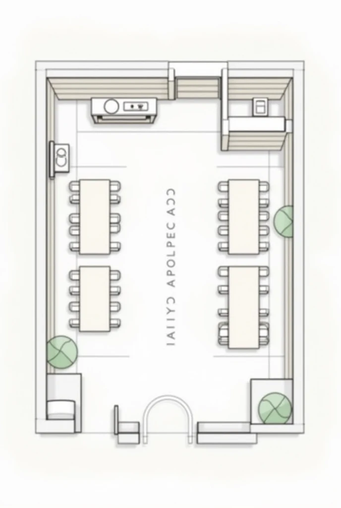 simple diagram of a Cafeteria 
for a proposal 