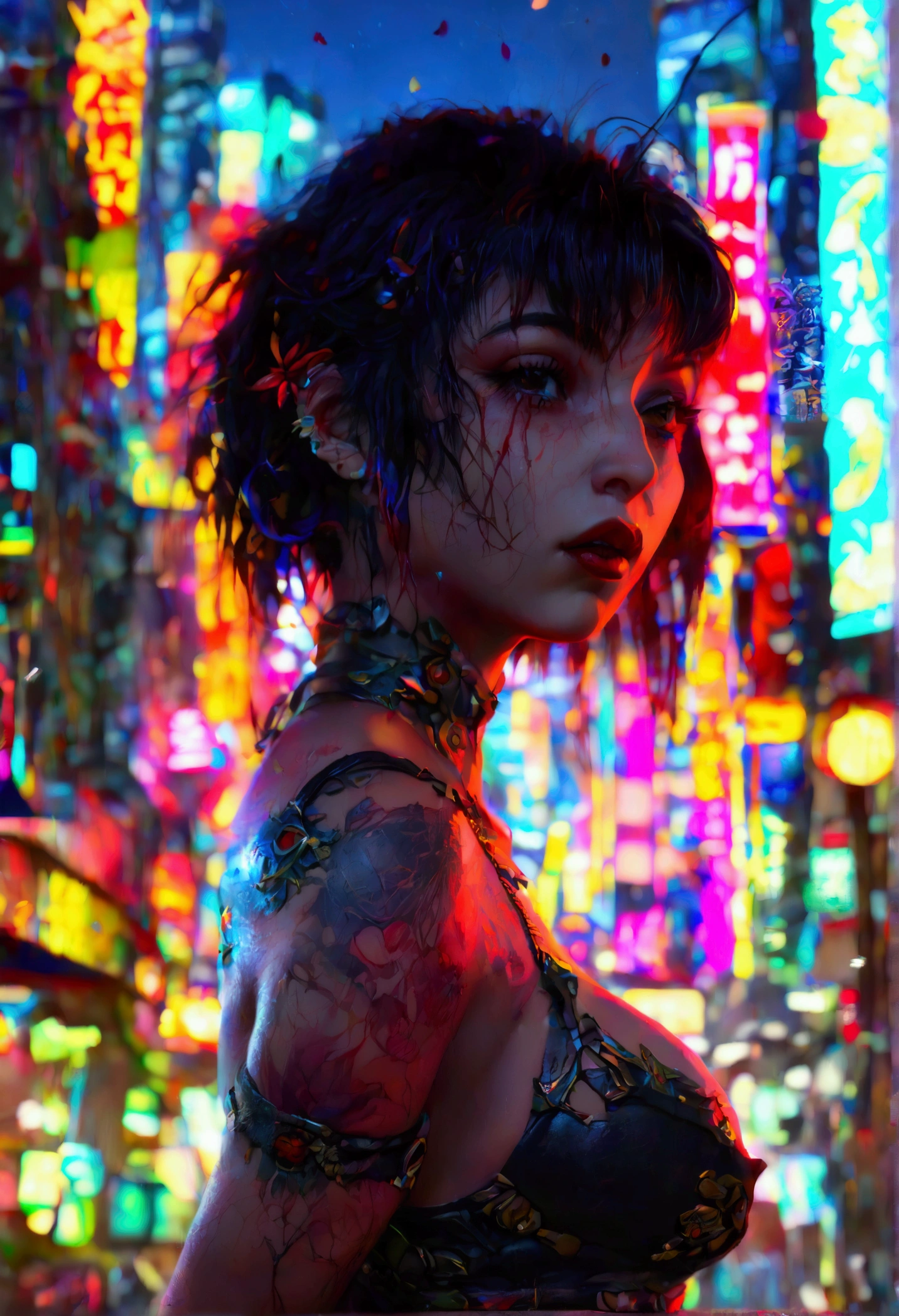 lilith, (Realistic:1.5), highest quality, a shot of a woman bending over and reaching back to spread her (ass:1.2) big ass with her hands, (insanely small detail:1.2),,, 13 aperture, skin bump texture, detail in shadows, (vibrant colors:1.2), intricate details, subsurface scattering, three point lighting, edge lighting, insanely detailed shadows, solo, ambient occlusion, textured skin, wide hips, tight clothing, lewd, lewd clothing, masterpiece, best quality, ultra-detailed, texture, detailed eyes, detailed face, (masterpiece:1.4),(best quality:1.4),(shiny skin), neon lights, (night:1.4), midnight, city, cyberpunk, light, (pubic hair:1.4), clear image, (saturated colors:1.4), bloom around lights,(red tone:1.4), hellscape background, (spreading own ass1.0)