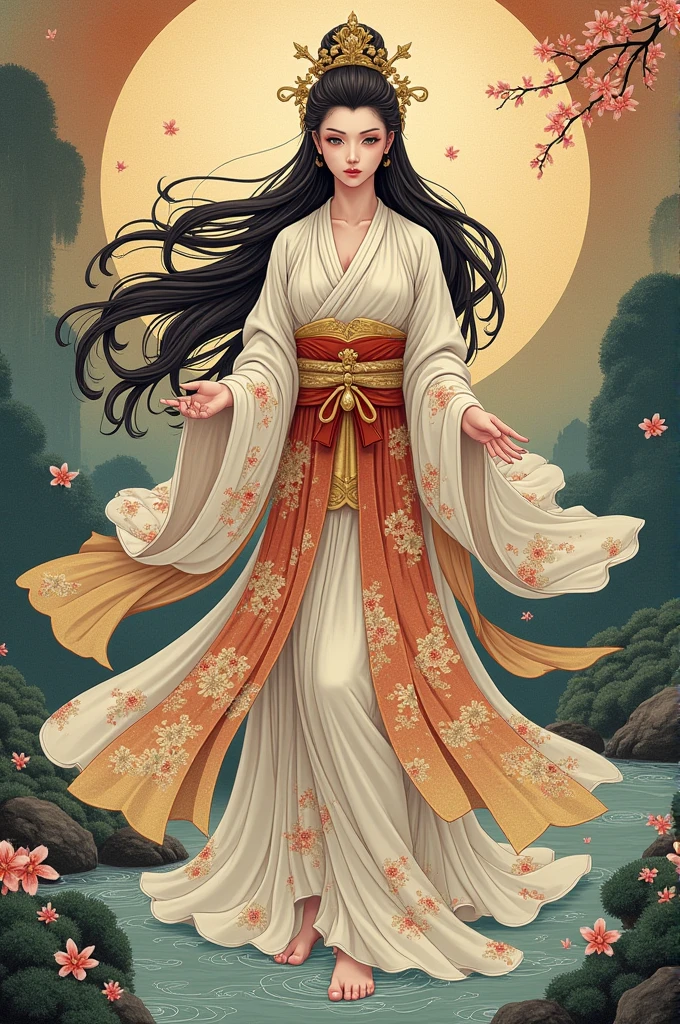 An image of the goddess Missugami from the Isshin Ryu karate style, as close to tradition as possible