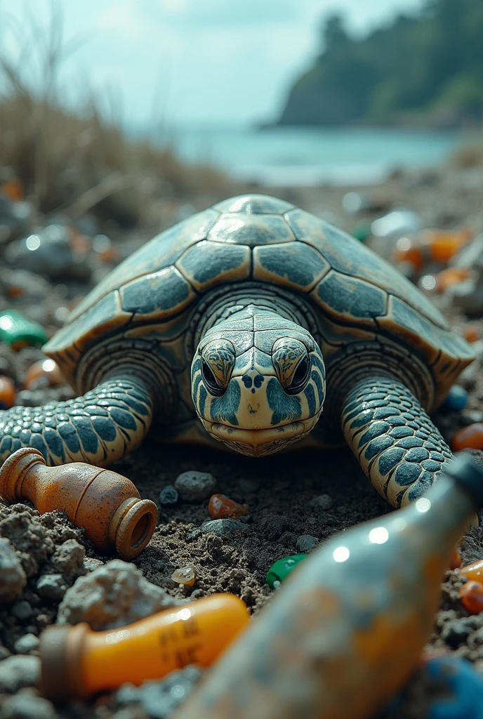 Turtle and trash