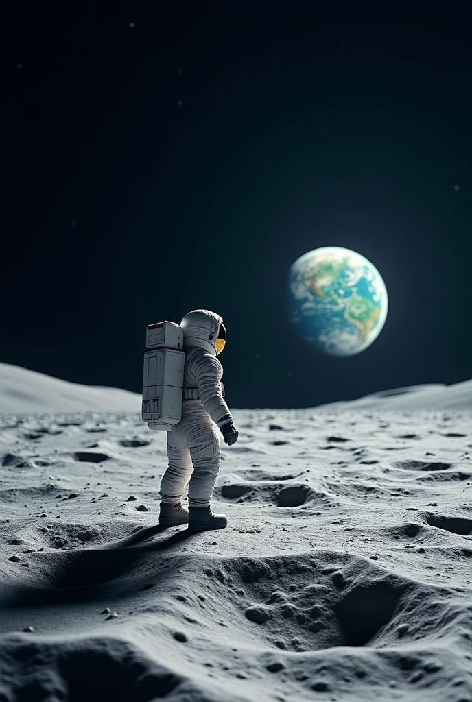 Un homme sur la lune 3d