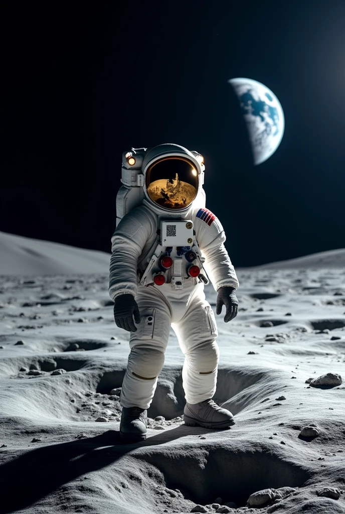 Un homme sur la lune 8k