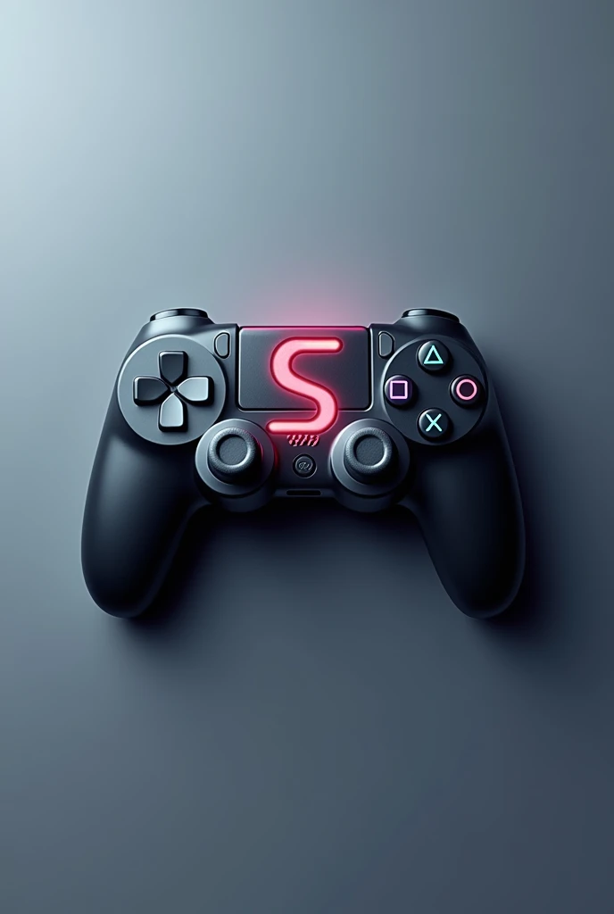 the letter S nested within the controller logo. make it as a part of the controller in the logo