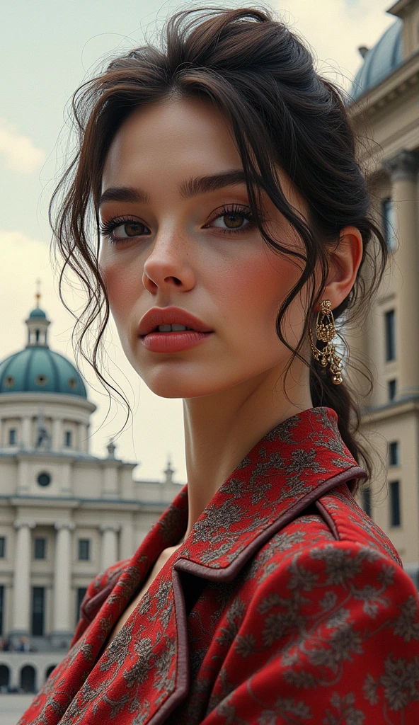 High-quality realistic acrylic art, vivid colors, (best quality, 4K, 8K, high-resolution, masterpiece), ultra-detailed, photorealistic,work of art, best qualityer, just a very beautiful Bulgarian woman in fashion design clothes, ink painting style, Sofia landmark in Bulgaria, perfect poses,
subdued colors, soft strokes, low angle, ink painting in the style of artists such as Russ Mills, sakimichan, WLOP , lazy, artgerm,
Darek Zabrocki e Jean-Baptiste Monge, detail (Fingers, Fingers do pé), face perfect, beautiful face, gorgeous eyes, clean eyes, realisticeyes, perfect nose, perfect lips,
Fix eyes, fix nose, fix lips , very detailed face, detailed face
8K HDR RGB Ultra HD.