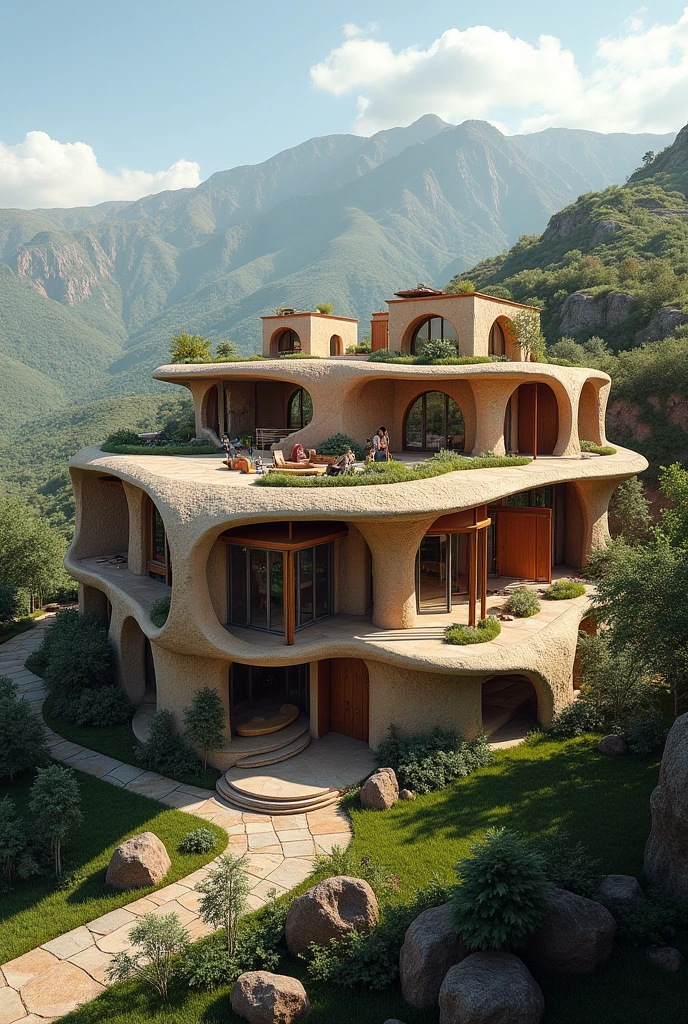 Building inspired by something related to Cochabamba, with functionality morphology and landscape and architecture