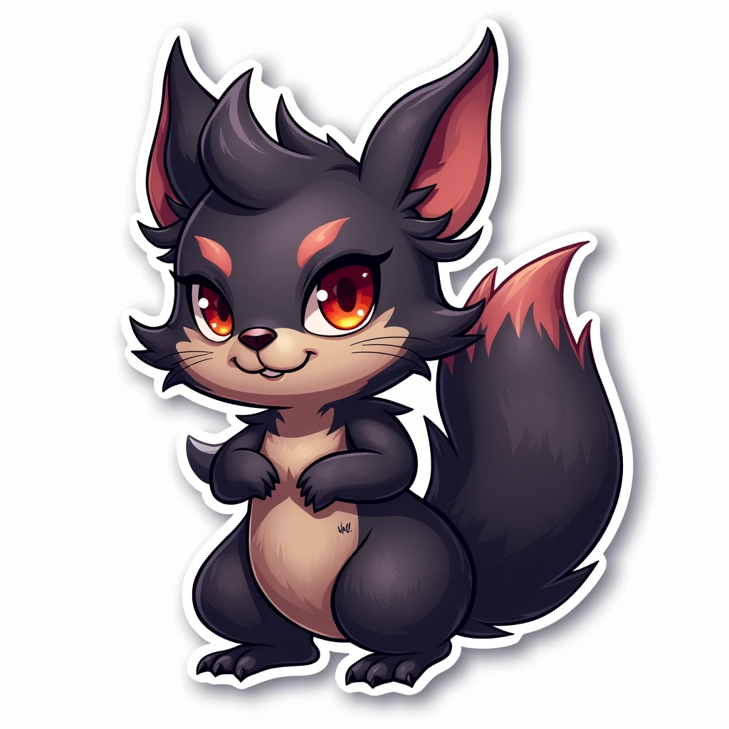 Dota 2 Hoodwink, Sticker, Lovely, Dark, Artstation, Contour, Vector, White Background, Detailed