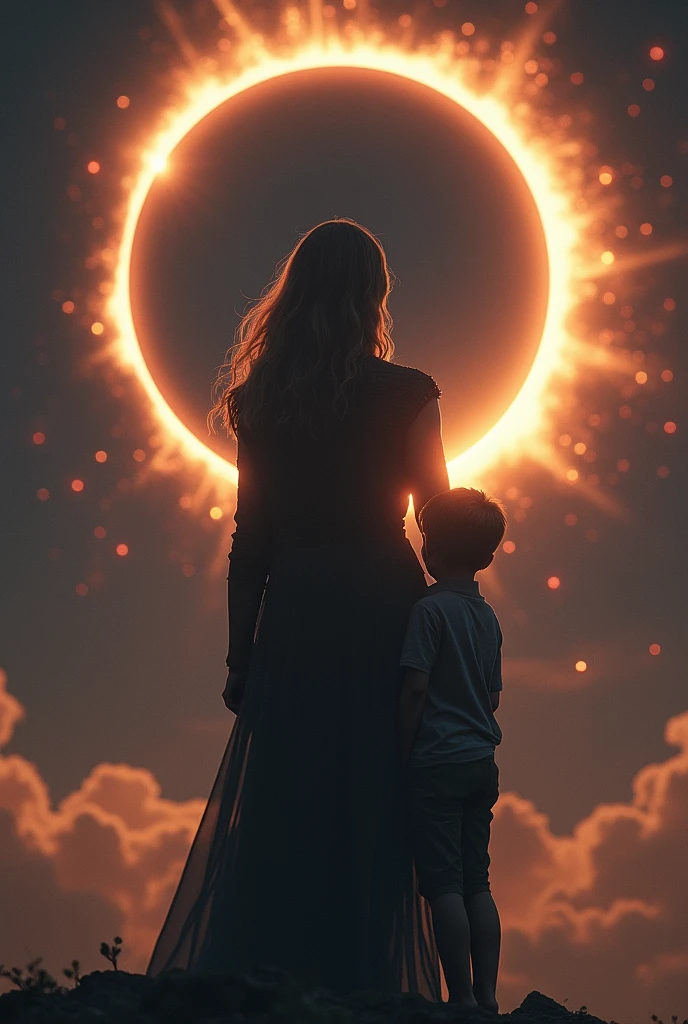 Heroine Eclipse and her son
