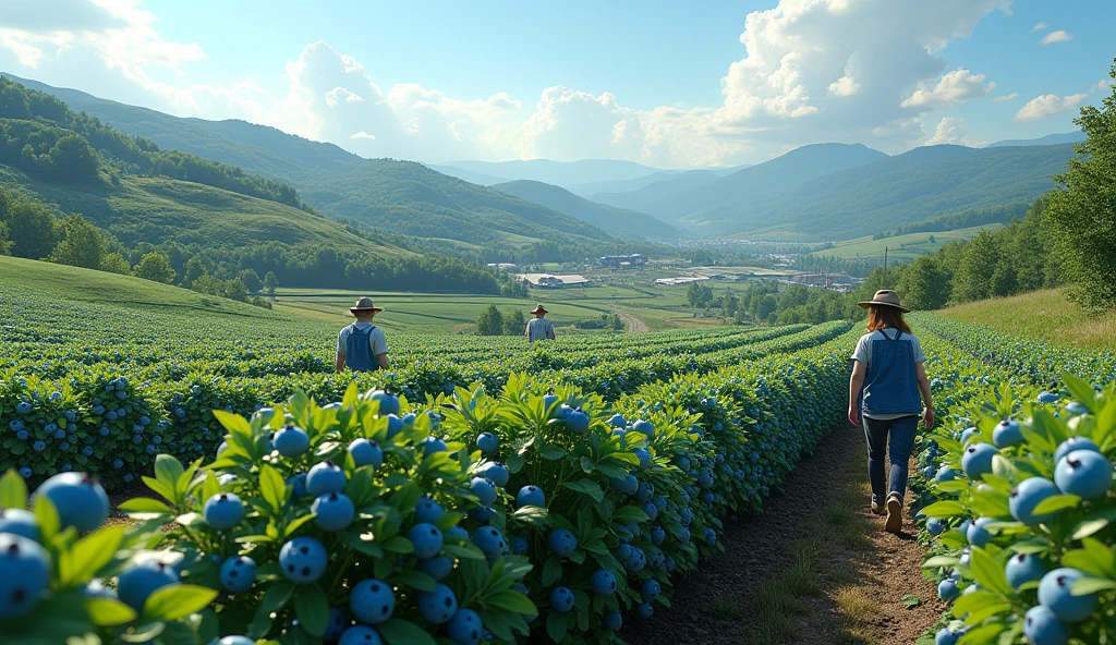 Millions of Wild Blueberries Harvested and Processed - Wild Blueberries Cultivation