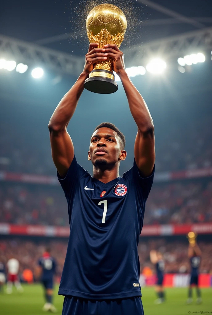 MBAPPÉ lifting the Golden Ball
