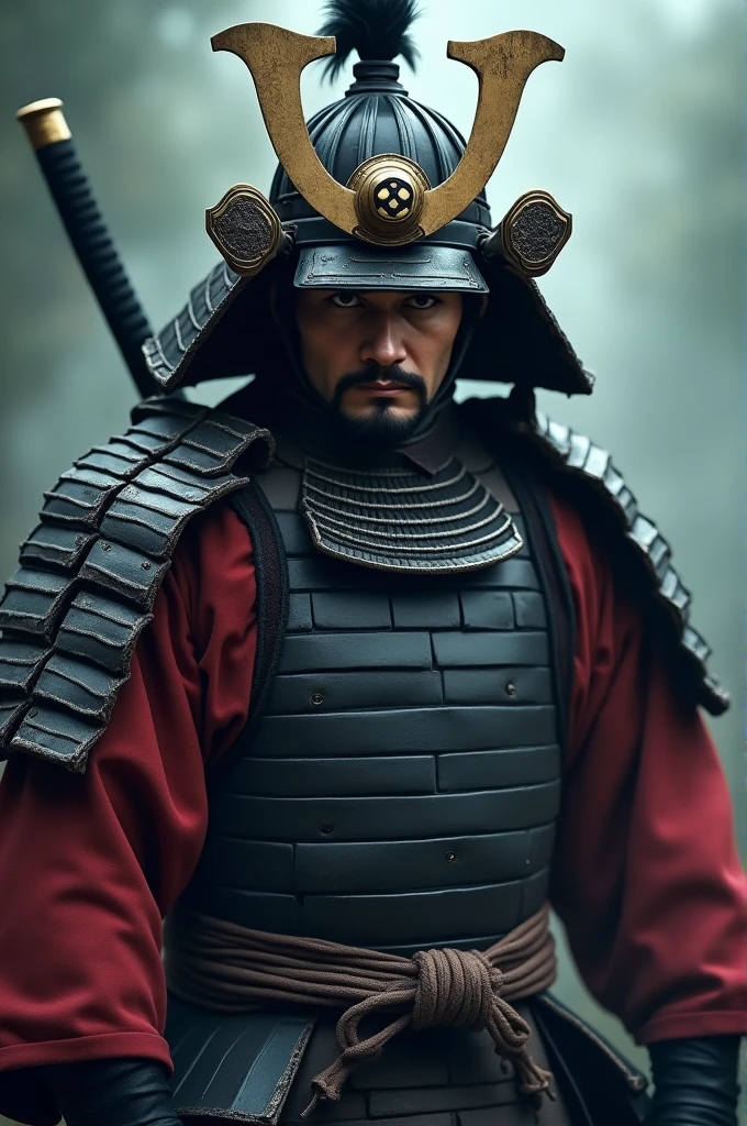 A Samurai warrior, detailed facial features, intricate armor plates, katana sword, traditional japanese clothes, dynamic battle pose, moody lighting, soft color palette, dramatic atmosphere, film composition, highy detailed, 8k, photorrealistic