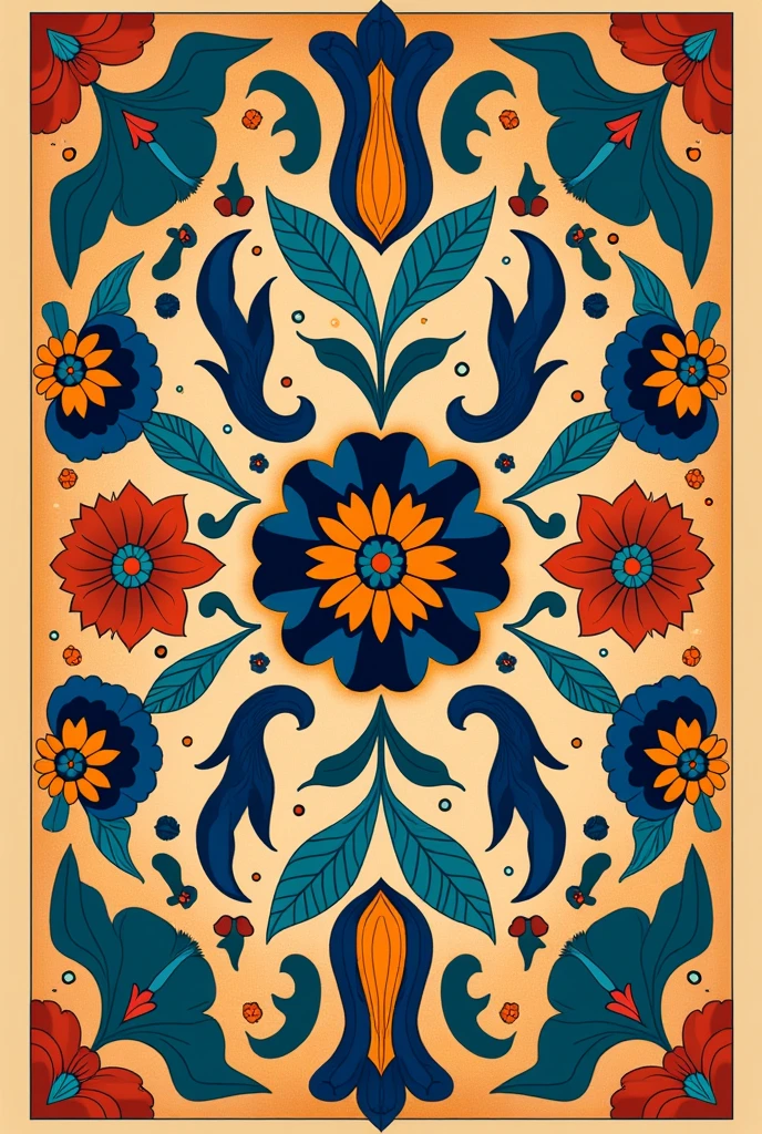 Hi, could you create a rectangular illustrated Talavera-style poster?