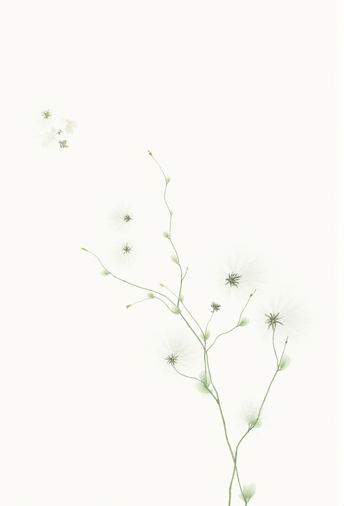 (Best Quality,High resolution),Pattern,Scrubland Very small individual forest,Transparent white background,delicate colors,watercolor