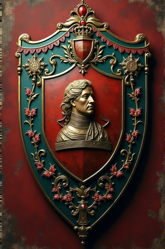 Family shield from the year 1890 with the name Raziel Gomez