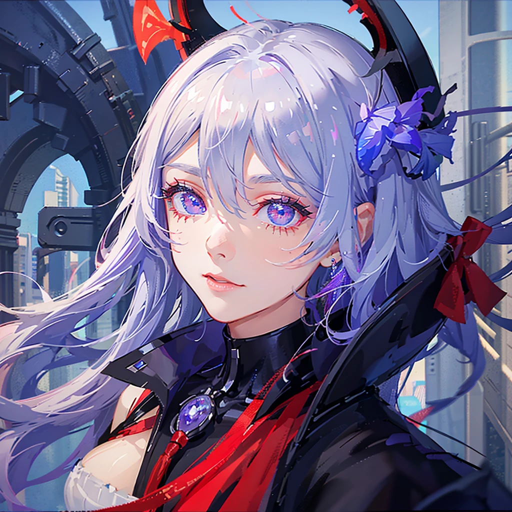 female, close eye pov, colorful iris, red pupil, palid skin, white hair, close eye view, realistic iris