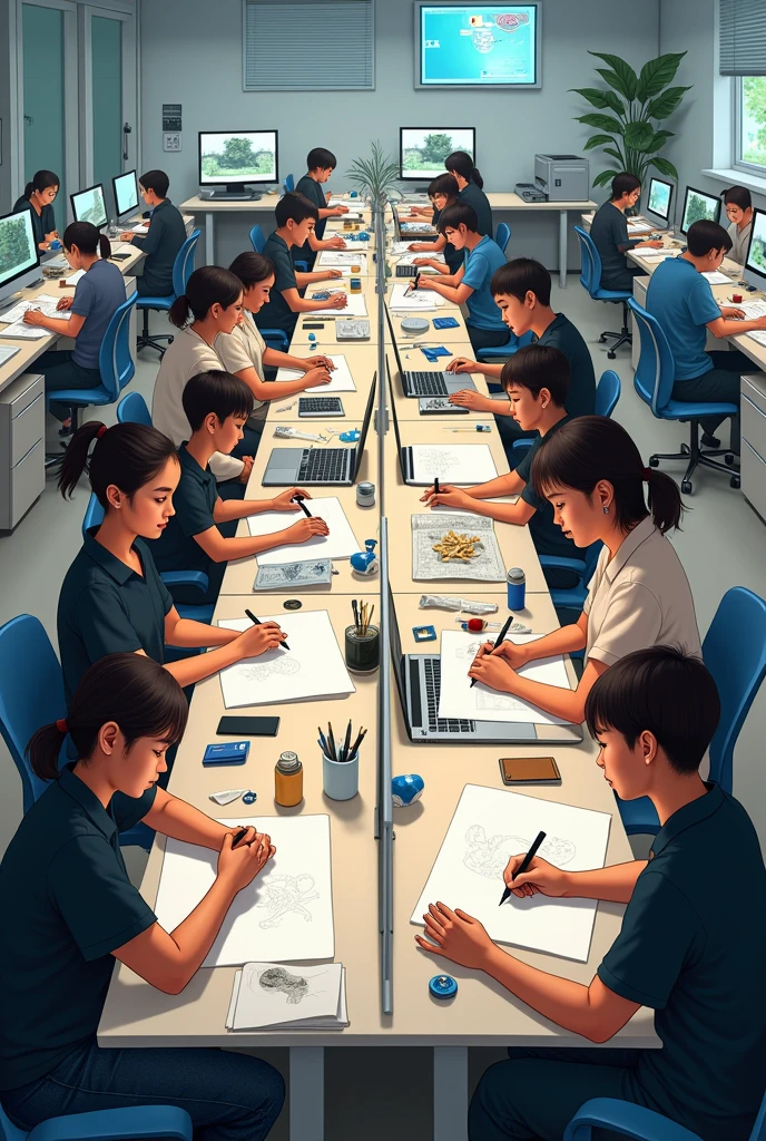 Anecdotal Record Office Automation and Artistic Education, where students are shown working