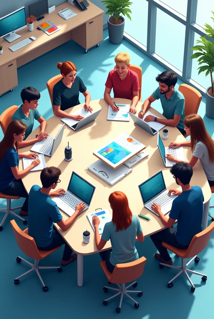 Anecdotal Record Office Automation and Artistic Education, where students are shown working in a circle