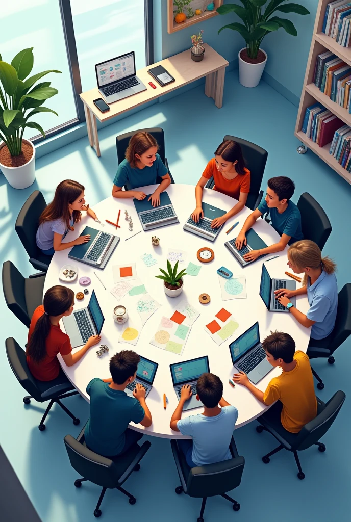 Anecdotal Record Office Automation and Artistic Education, where students are shown working in a circle