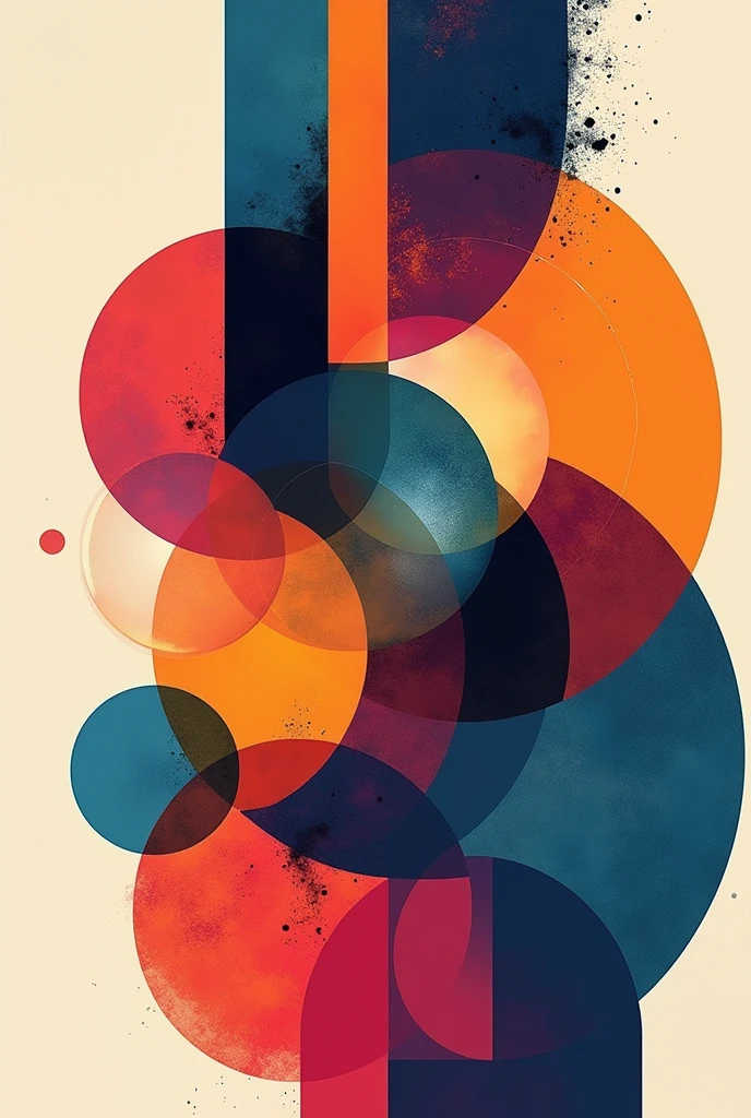 Abstract art exploration. Bold colors. Geometric shapes. Fluid compositions. By modernist visionary