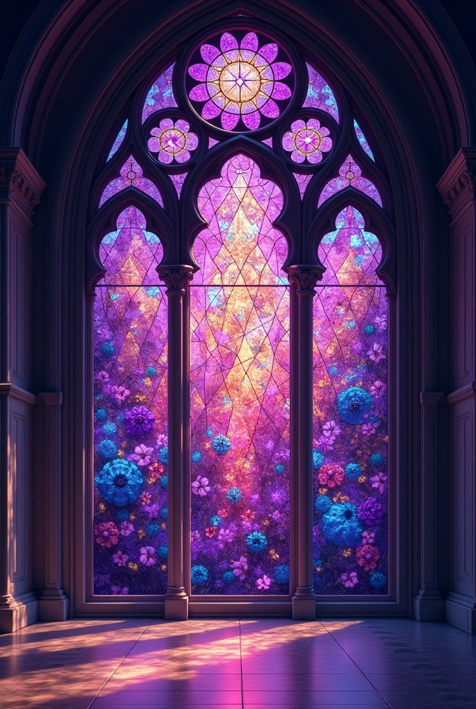 a picture of a stained glass window, intricate art, vector art, by Mario Dubsky, stained glass art, amethyst stained glass, detailed art in color, by Robert Richenburg, by Adrienn Henczné Deák