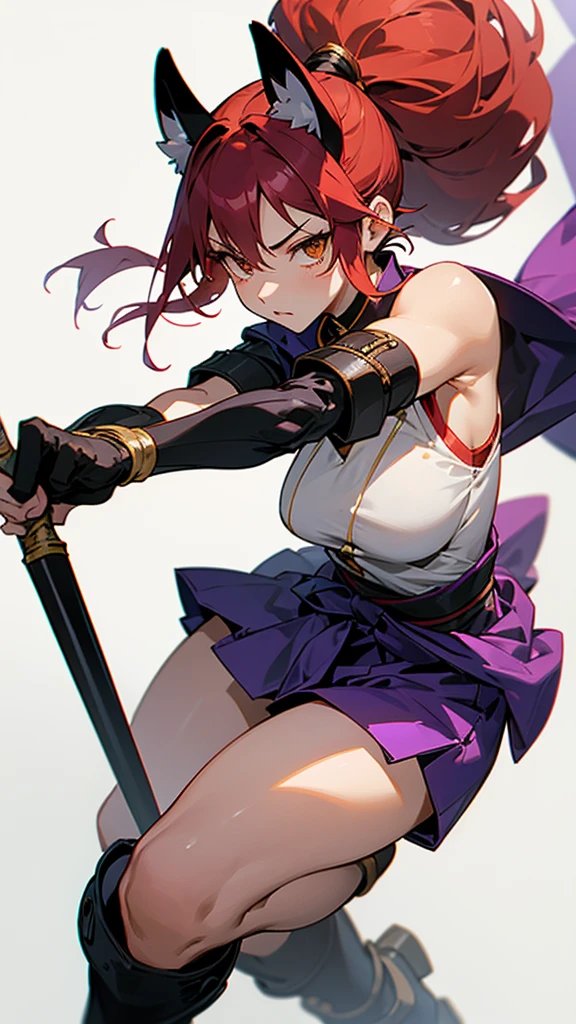 a drawing of a woman in a black outfit holding a sword, inspired by Kusumi Morikage, inspired by Kanō Hōgai, inspired by Kano Sanraku, inspired by Kawabata Ryūshi, Female Samurai, Japanese anime style, anime style character
