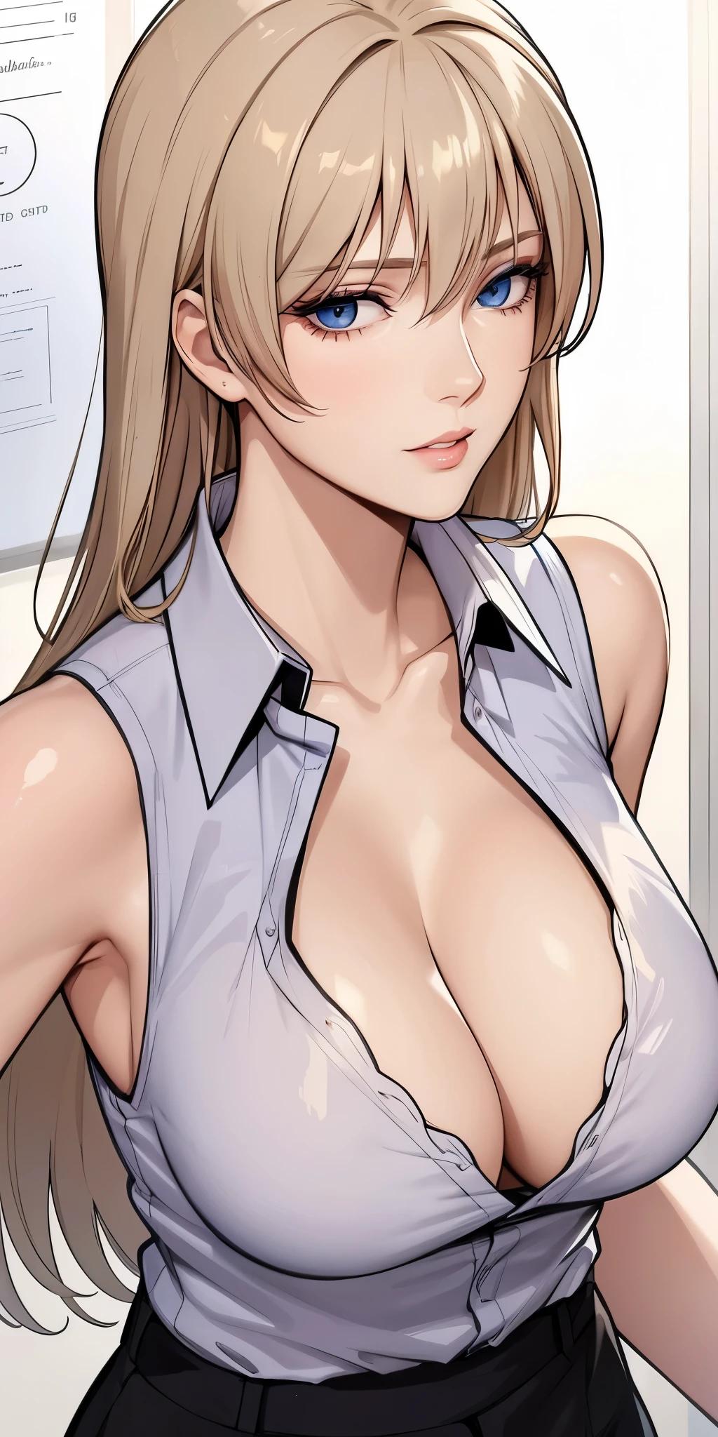 Elegant female, office shirt, soft light, 4k resolution, high quality, beautiful cg,