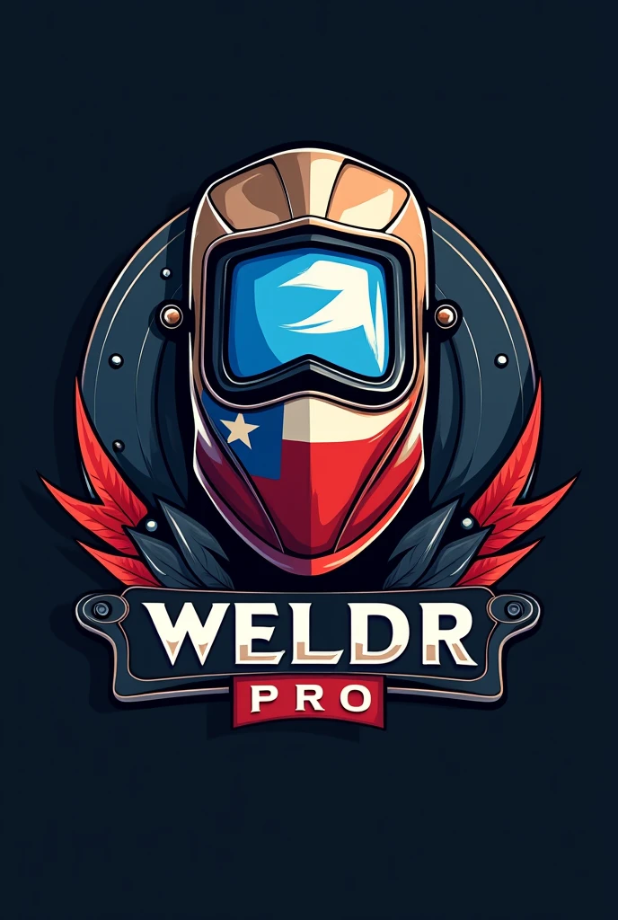 Newbie logo pro welding name, mig welding, welder mask, chilean flag,