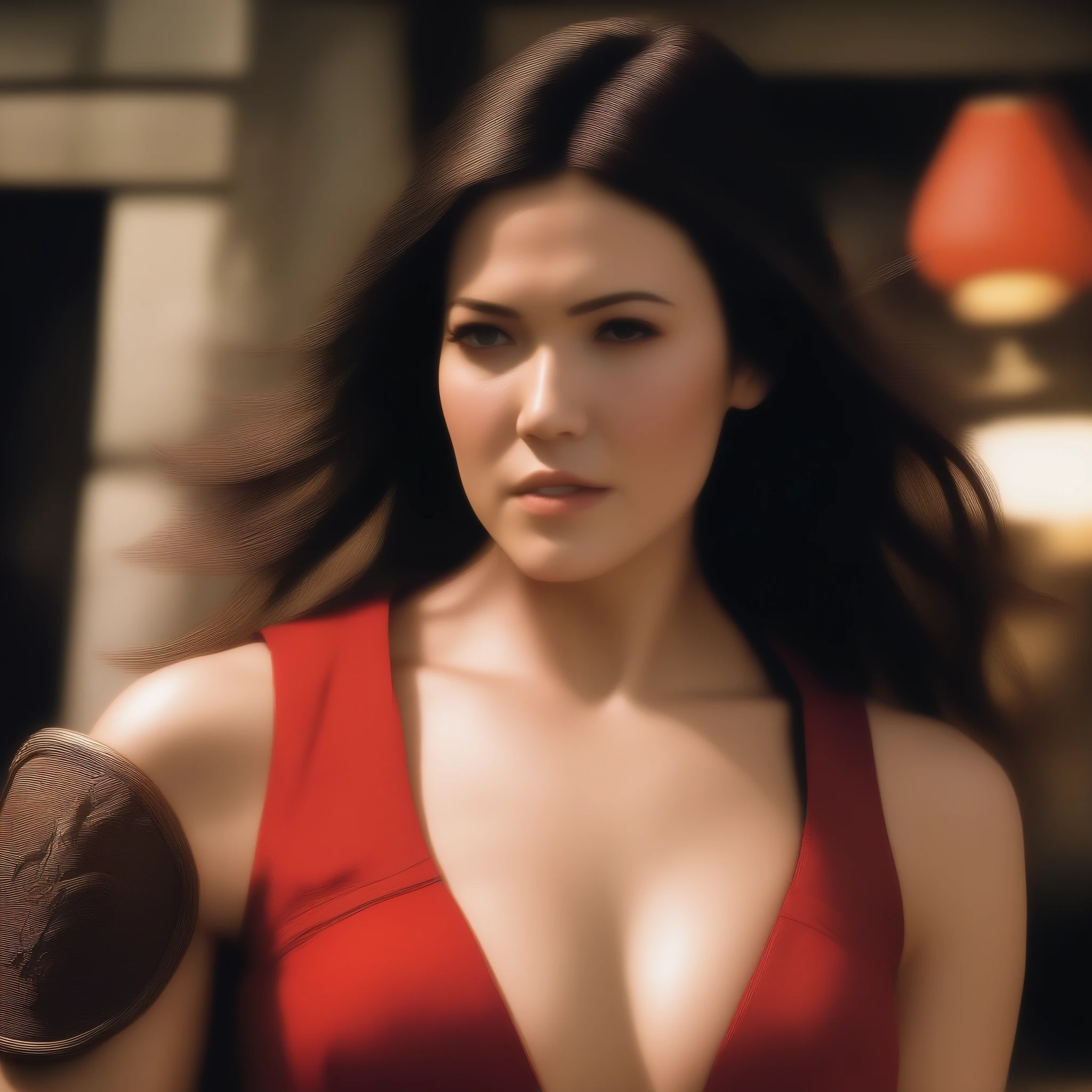 (masterpiece, best quality:1.2), 1girl, solo Mandy Moore as Mai Shiranui