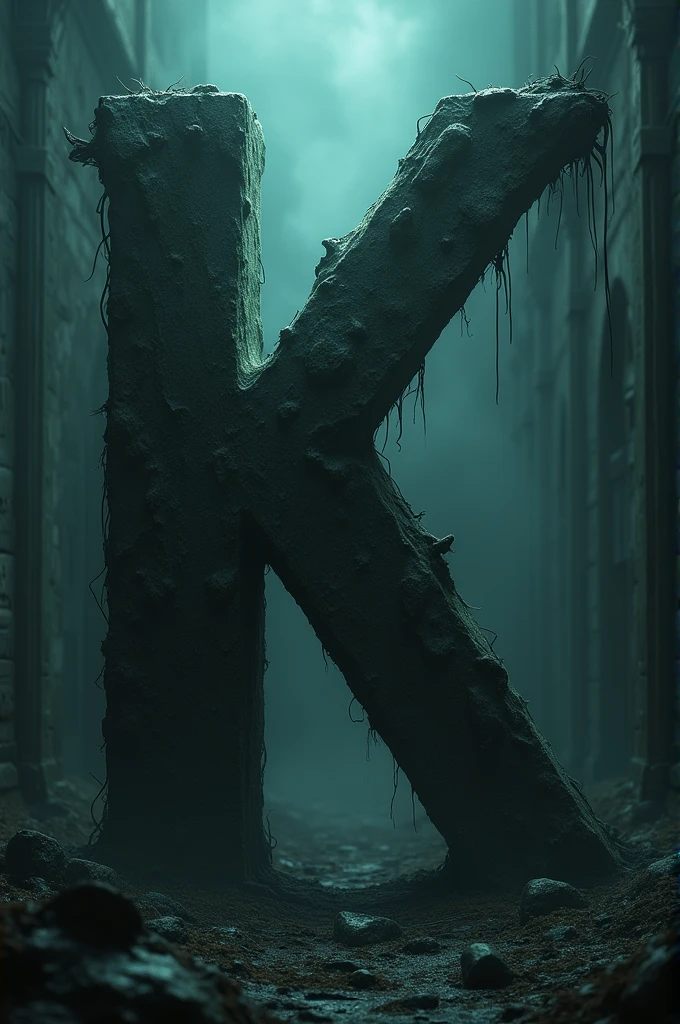 The letter K in a horror movie setting