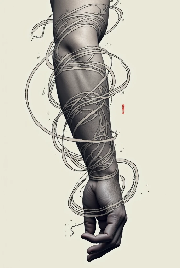 lines around the arm like a tattoo
